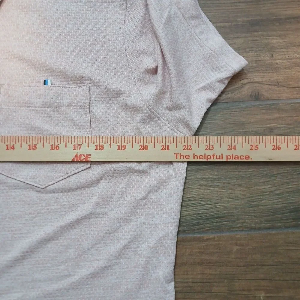 7 Diamonds 4-Way Stretch Shirt Mens Large Pink Jacquard Stretch Hybrid Textured_4